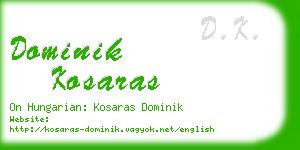 dominik kosaras business card